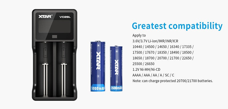 XTAR VC2SL Charger NSO Gear battery charger