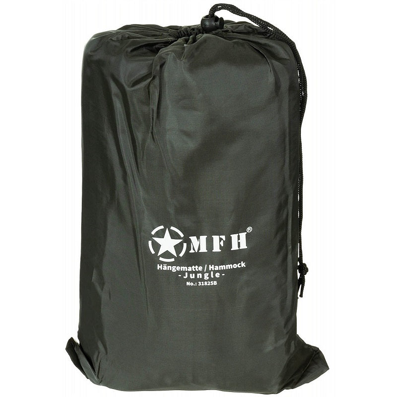 MFH Hammock, "Jungle", with roof, Mosquito net, OD Green NSO Gear Hammocks