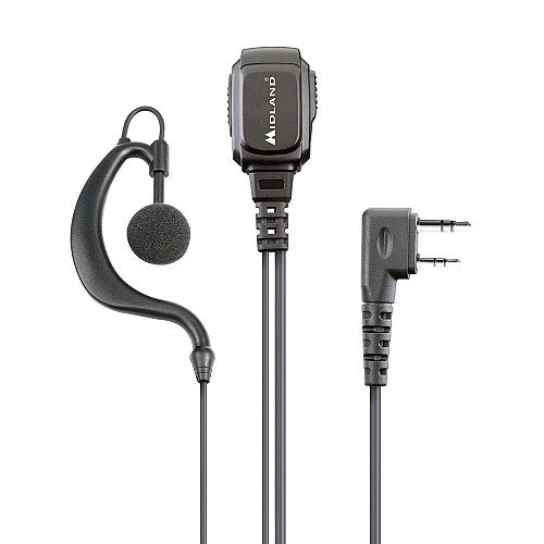 Midland MA21-LK PRO Earphone with Microphone 2-Pin L-Shape Kenwood NSO Gear Communication Radios