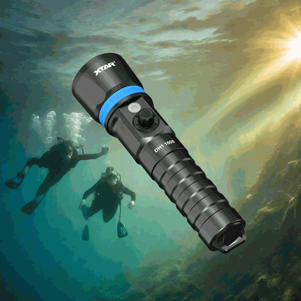 XTAR Hunter DH1 1600 Lumens Dive Light NSO Gear Diving Flashlight
