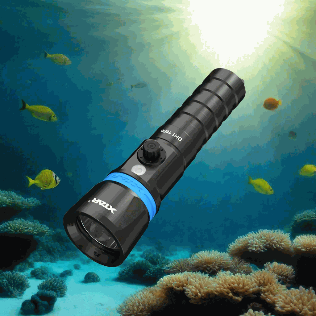 XTAR Hunter DH1 1600 Lumens Dive Light NSO Gear Diving Flashlight