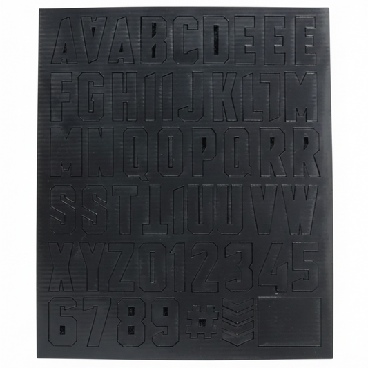 Alphabet Letters Patch Pack - Black 10*12cm NSO Gear