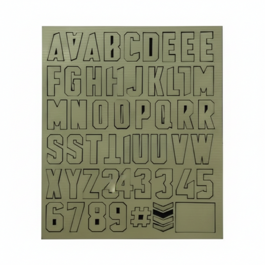 Alphabet Letters Patch Pack - Green 10*12cm