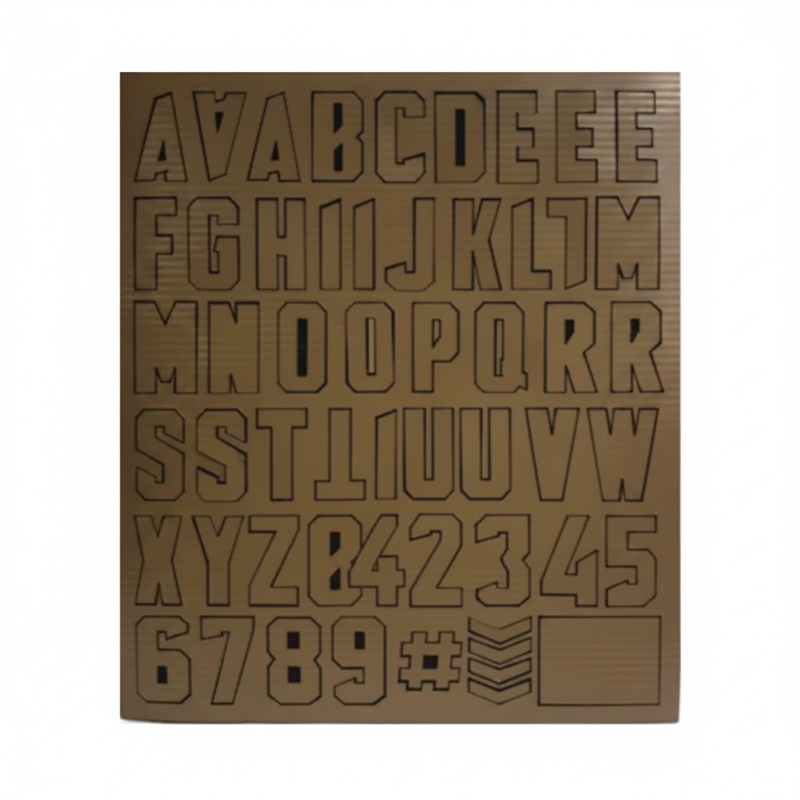 NSO Gear Alphabet Letters Patch Pack Tan 10x12cm - Πακέτο Γραμμάτων Velcro