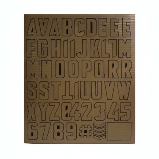 Alphabet Letters Patch Pack - Tan 10*12cm