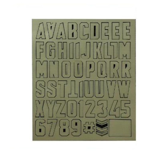 Alphabet Letters Patch Pack - Green 10*12cm NSO Gear Velcro