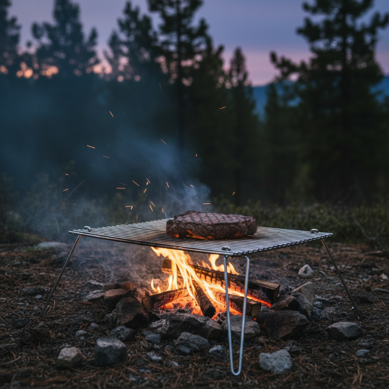 Grill Grate, Steel, foldable