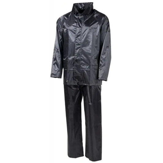 MIL-TEC - BLACK WET WEATHER SUIT NSO Gear