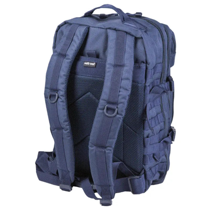 MIL-TEC DARK BLUE BACKPACK US ASSAULT LARGEDARK BLUE BACKPACK US ASSAULT LARGE
Description
- padded back- ergonomic formed padded shoulder straps, ca. 5cm wide, adjustable in length- eyelets for additional NSO Gear