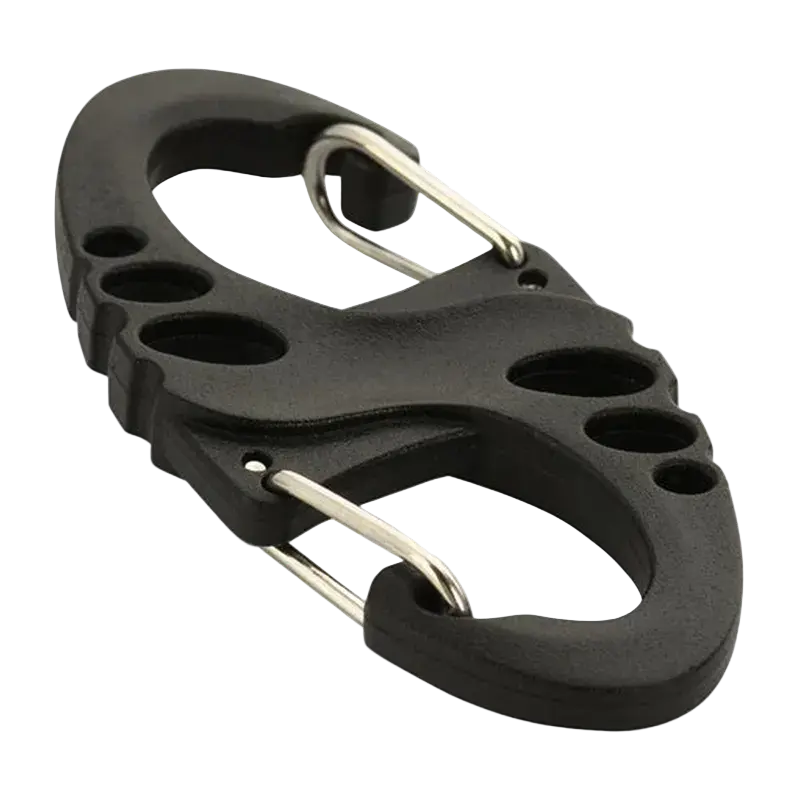 M‑Tac - Plastic S‑Hook Carabiner (Black) NSO Gear
