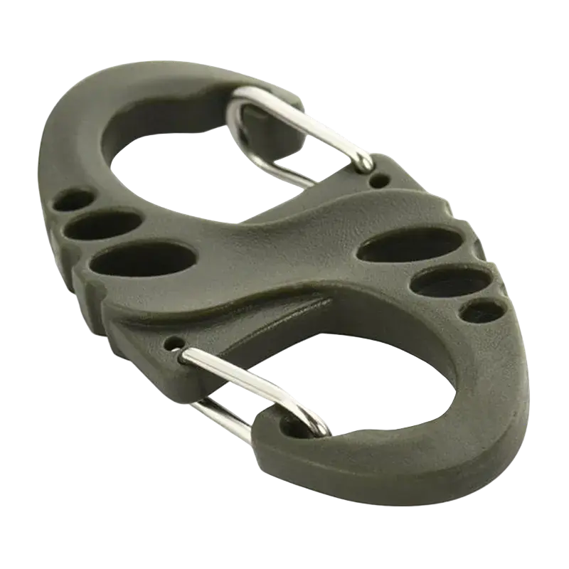 M‑Tac - Plastic S‑Hook Carabiner (Olive) NSO Gear