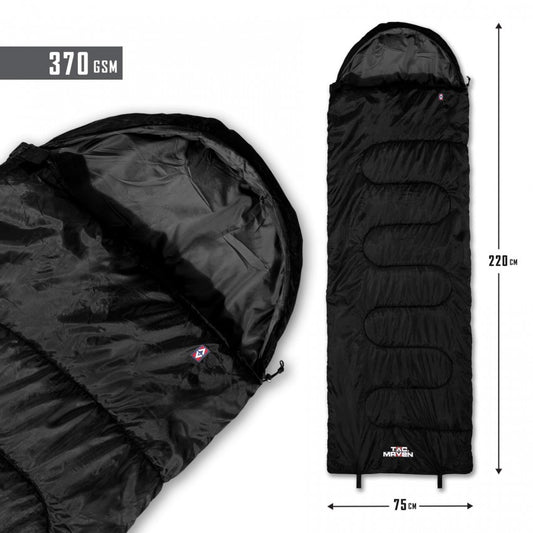 Major Sleeping Bag 370gr/M² - BlackMajor Sleeping Bag 370gr/M² - Black
Specifications
Size : 190+30 * 75
Outer Fabric : 170T Polyester
Lining : 190T Polyester Pongee
Filling : 370gr/m² Hollow Fiber
CNSO Gear