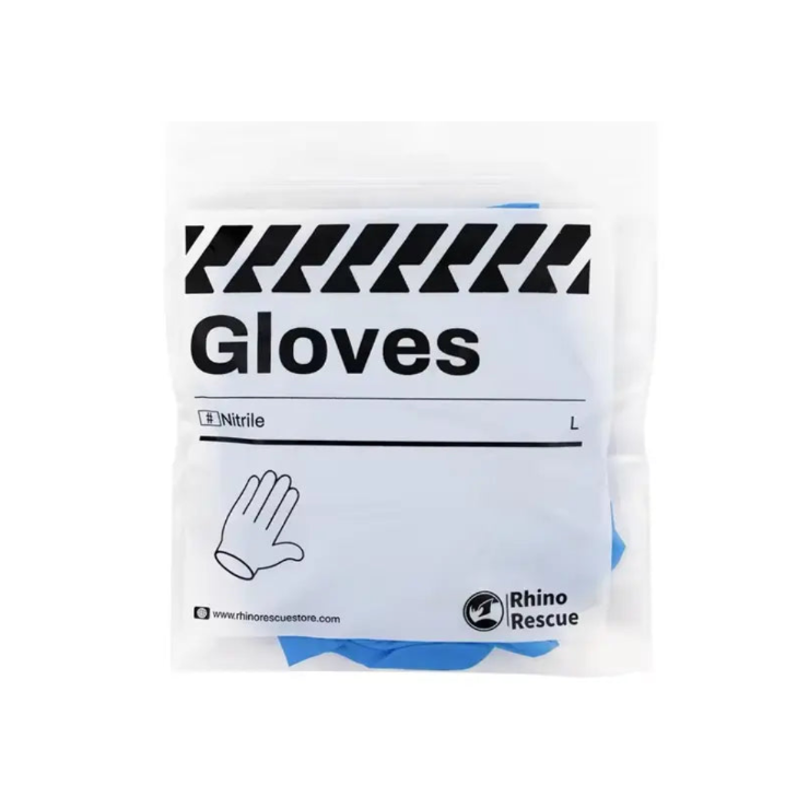 Rhino Rescue Nitrile Gloves Large | Εξεταστικά Γάντια Νιτριλίου (1 Ζεύγος) - NSO Gear