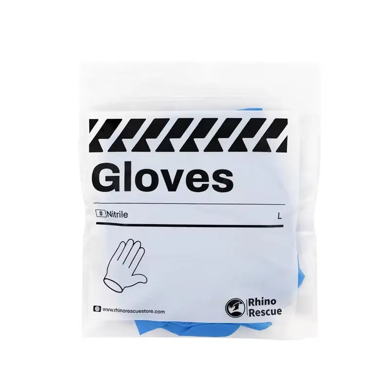 Rhino Rescue Nitrile Gloves Large | Εξεταστικά Γάντια Νιτριλίου (1 Ζεύγος) - NSO Gear