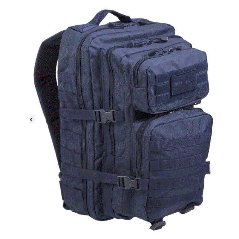 MIL-TEC DARK BLUE BACKPACK US ASSAULT LARGEDARK BLUE BACKPACK US ASSAULT LARGE
Description
- padded back- ergonomic formed padded shoulder straps, ca. 5cm wide, adjustable in length- eyelets for additional NSO Gear