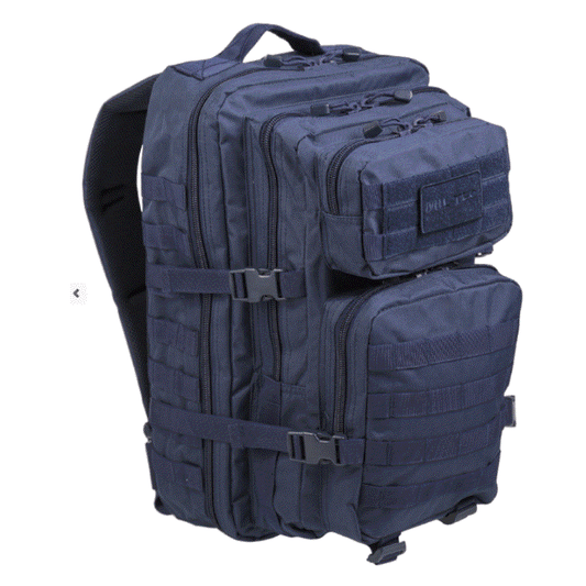 MIL-TEC DARK BLUE BACKPACK US ASSAULT LARGEDARK BLUE BACKPACK US ASSAULT LARGE
Description
- padded back- ergonomic formed padded shoulder straps, ca. 5cm wide, adjustable in length- eyelets for additional NSO Gear