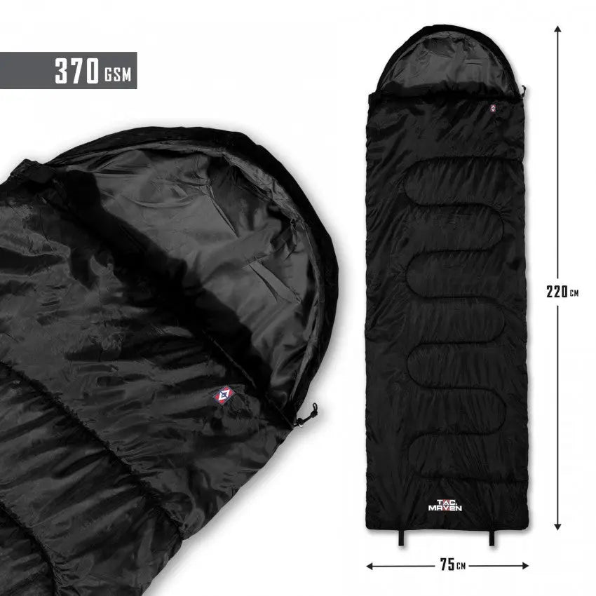 Major Sleeping Bag 370gr/M² - BlackMajor Sleeping Bag 370gr/M² - Black
Specifications
Size : 190+30 * 75
Outer Fabric : 170T Polyester
Lining : 190T Polyester Pongee
Filling : 370gr/m² Hollow Fiber
CNSO Gear