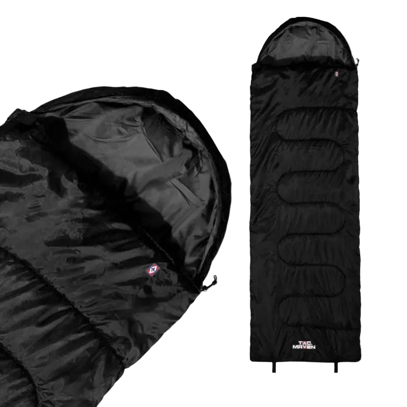TAC MAVEN Major Sleeping Bag 370gr/m² Black - Υπνόσακος Εκστρατείας