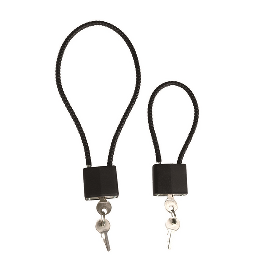 Mil-Tec Black 380mm Comb. Lock With Steel Cable - Λουκέτο Ασφαλείας με Συρματόσχοινο
