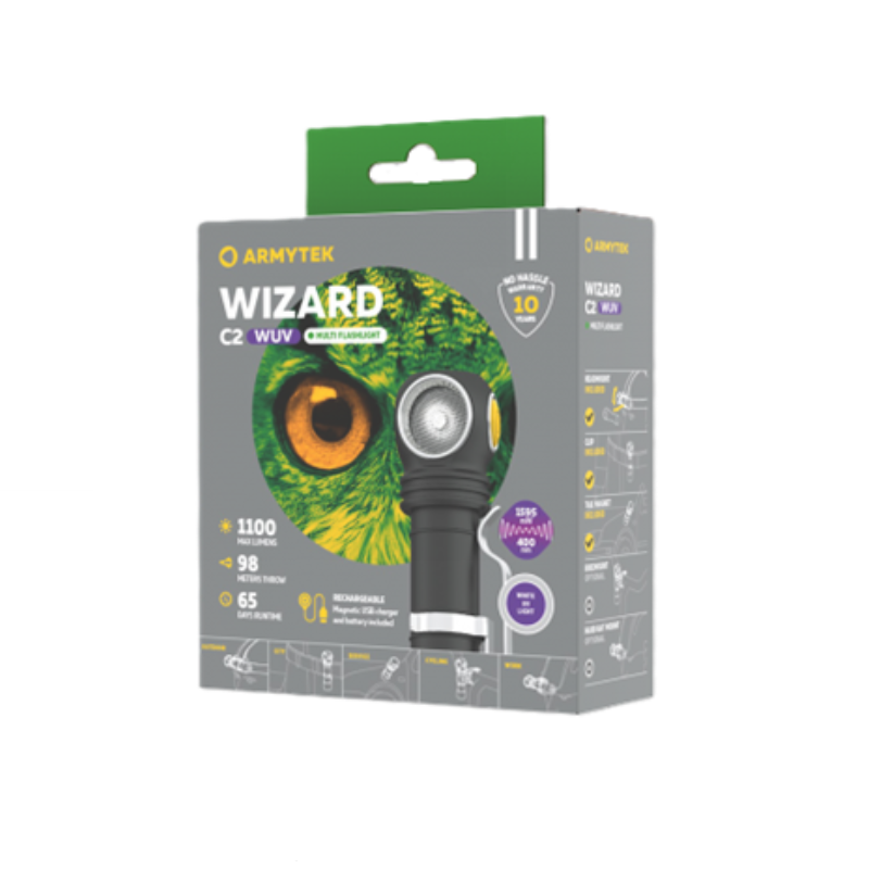 ARMYTEK WIZARD C2 W UV MAGNET USB NSO Gear Flashlights