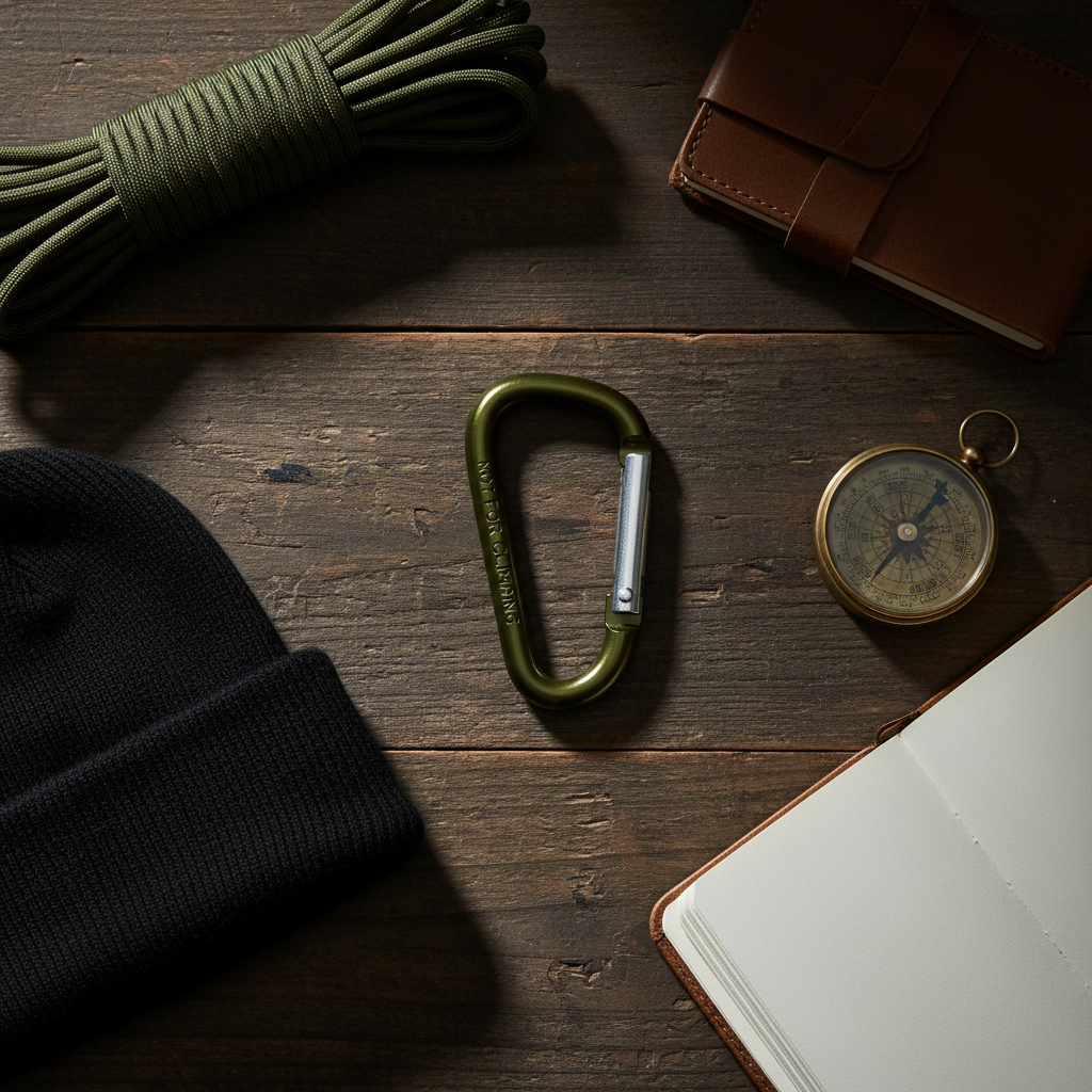 MFH Carabiner D 5mm x 5cm OD Green | Καραμπίνερ Αλουμινίου Tactical