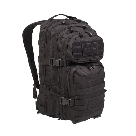 MIL-TEC BLACK BACKPACK US ASSAULT SMALL NSO Gear Backpacks