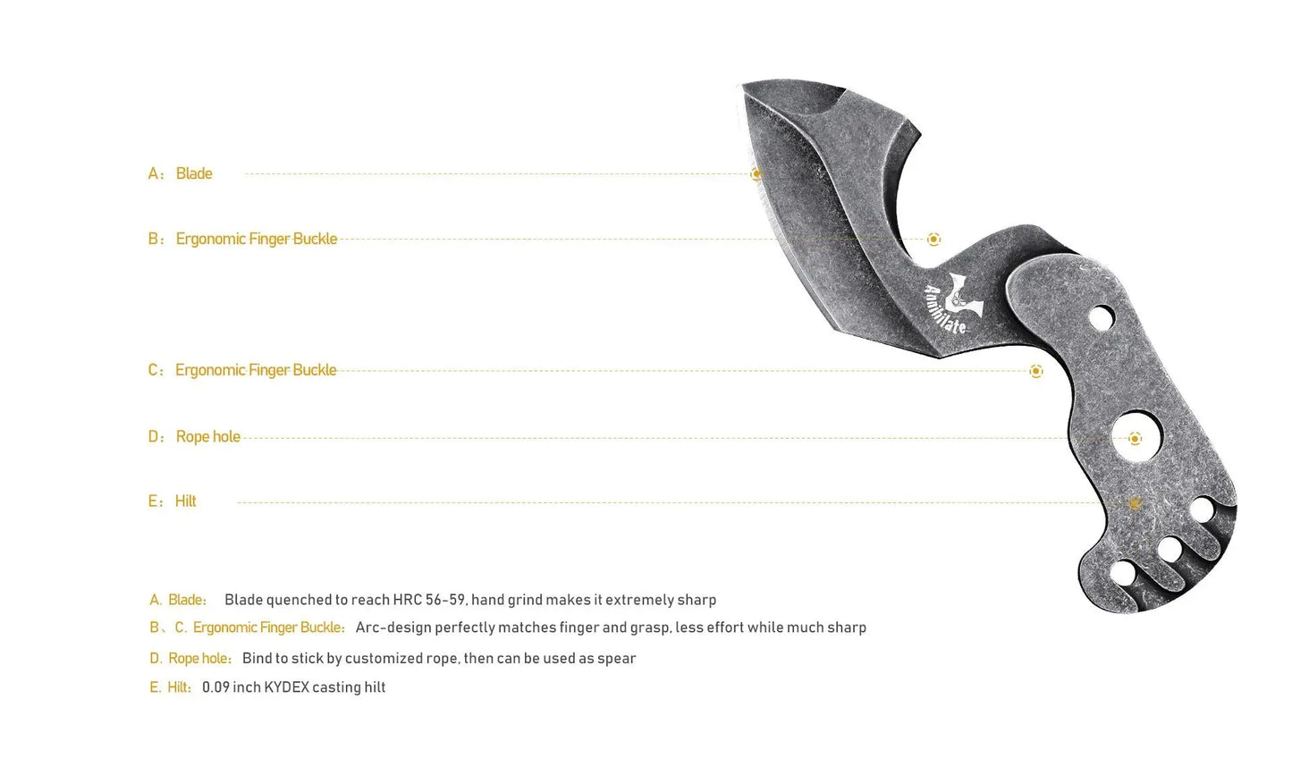 Annihilate Tracing Shadow NSO Gear knife