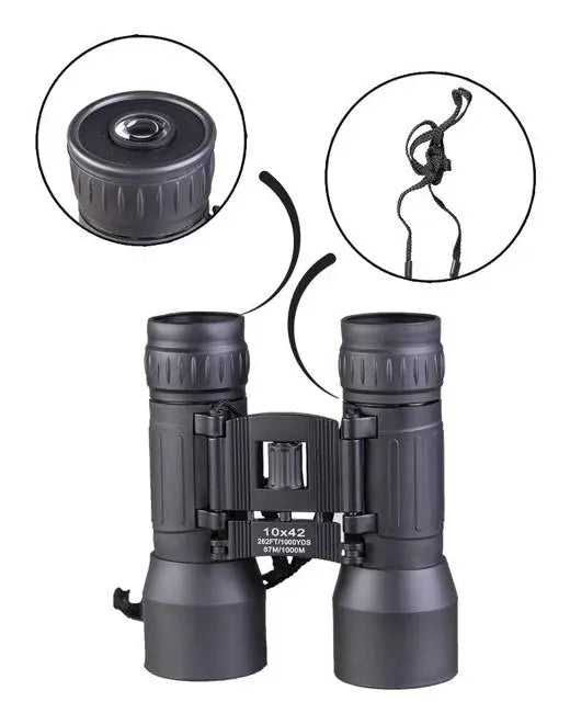 BLACK COLLAPSIBLE BINOCULAR 10X42 NSO Gear Binoculars