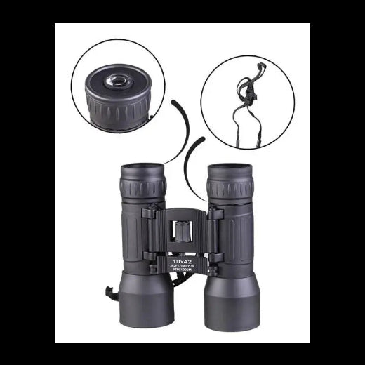 BLACK COLLAPSIBLE BINOCULAR 10X42 NSO Gear Binoculars