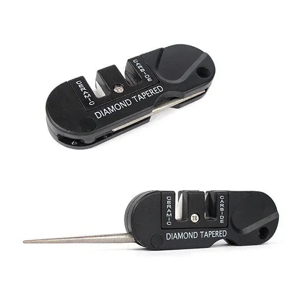 NSO Gear - sharpenerNSO Gear - sharpener
Description
Pre-set carbides sharpen very dull edges quickly.
Specially shaped ceramic slot to finish edges and sharpen serrated blades.
TaperNSO Gear