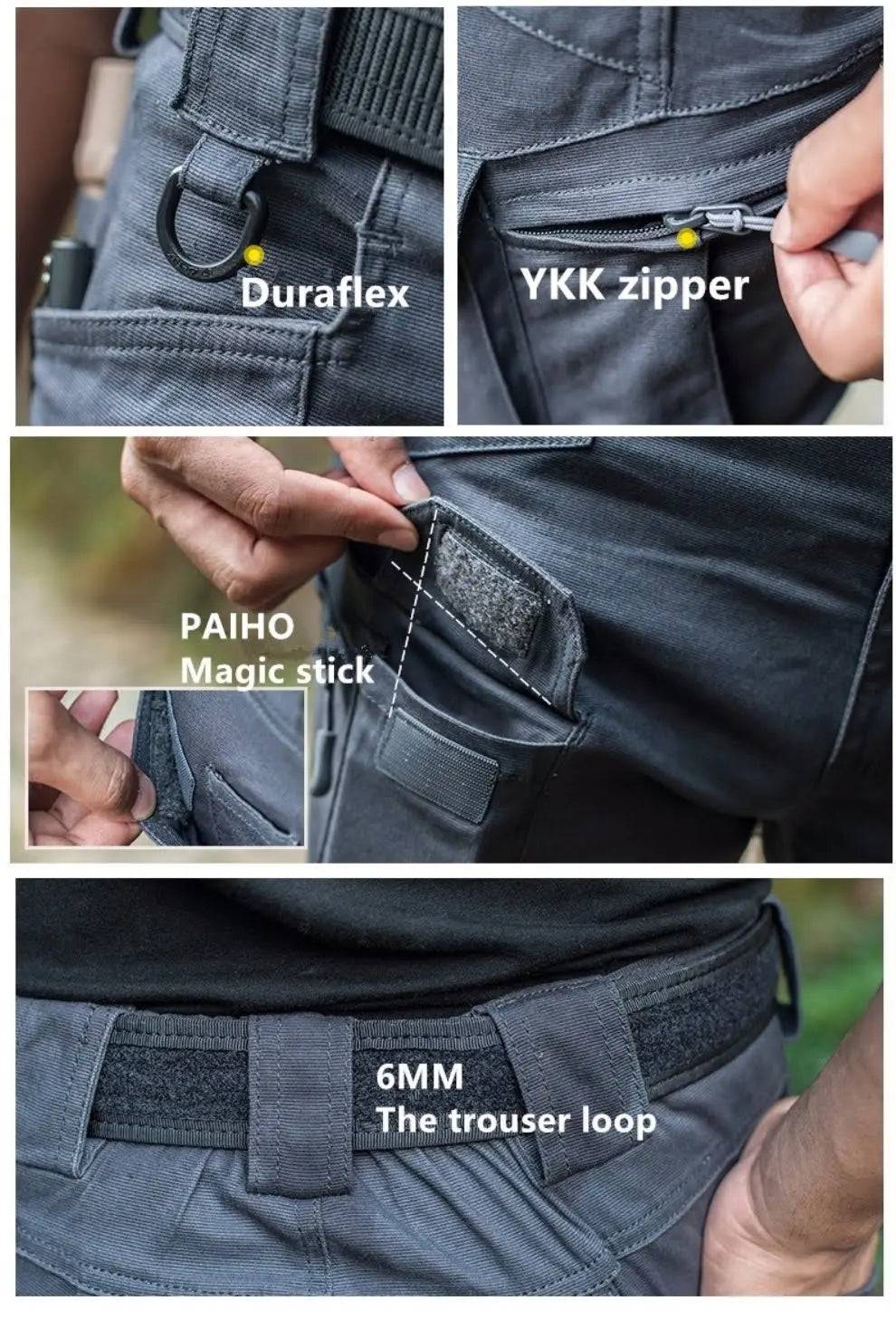 High Elastic IX7 Cargo PantsHigh Elastic IX7 Tactical Cargo Pants ideal for Hunting, Military, Combat Army, Hiking and Camping 
Specifications
Brand Name:HAN WILD
Item Type:Full Length
SNSO Gear