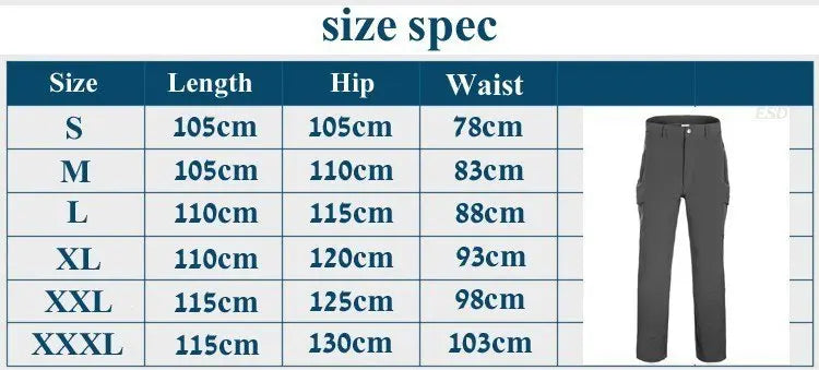 Hunting - Hiking Shark Skin Soft Shell pants NSO Gear Tactical cargo pants