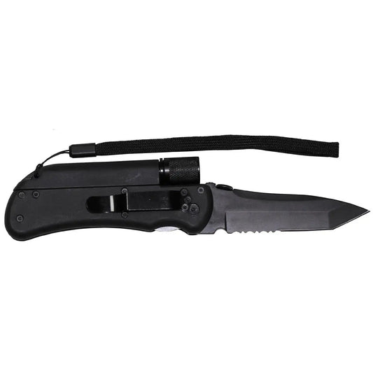 Jack Knife, one-handed, 4 in 1, black, plastic handle NSO Gear