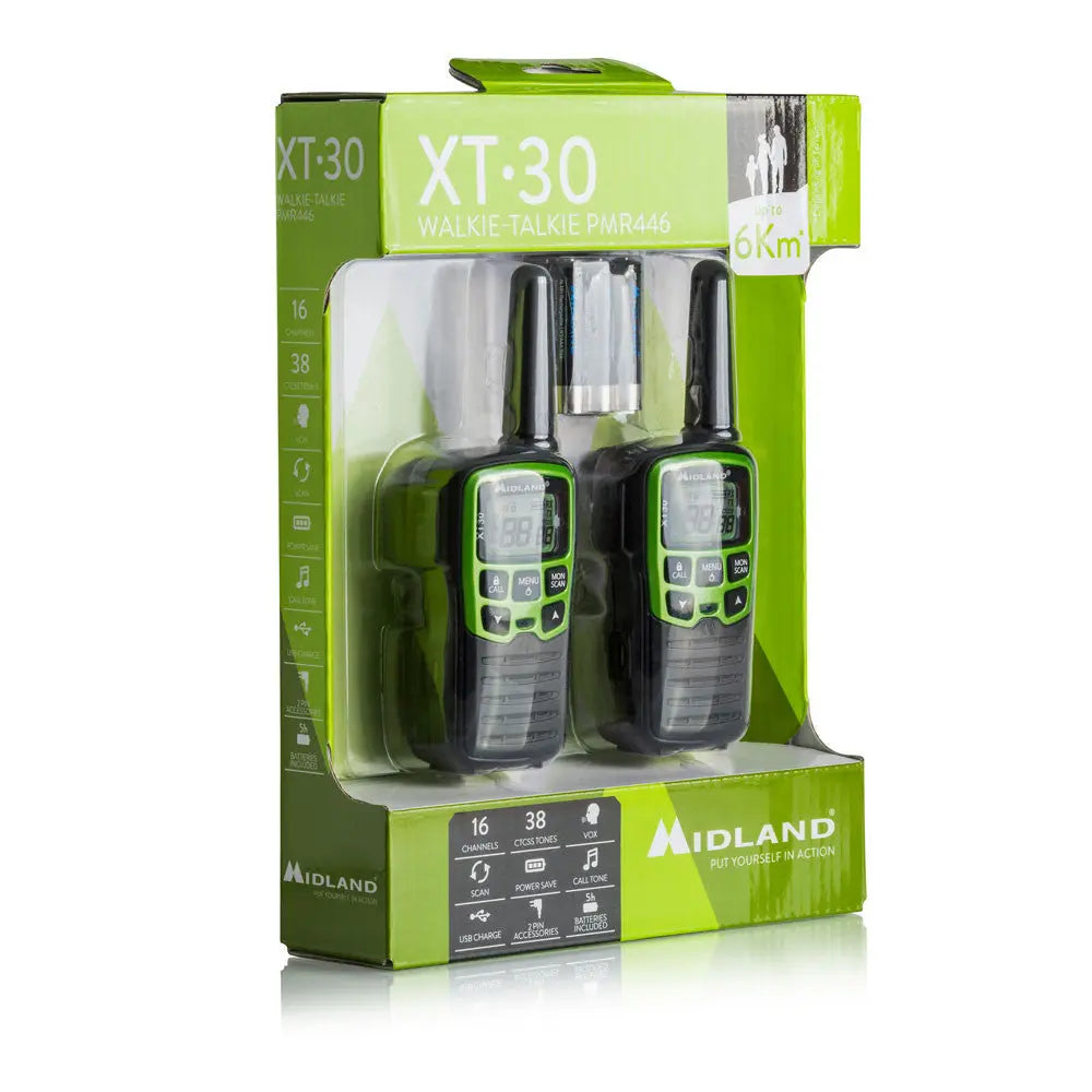 Midland XT30 Walkie Talkie with USB Charger NSO Gear Communication Radios