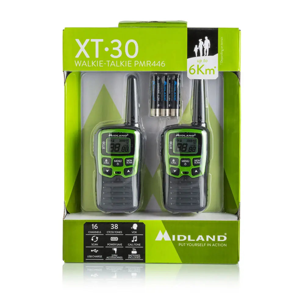 Midland XT30 Walkie Talkie with USB Charger NSO Gear Communication Radios