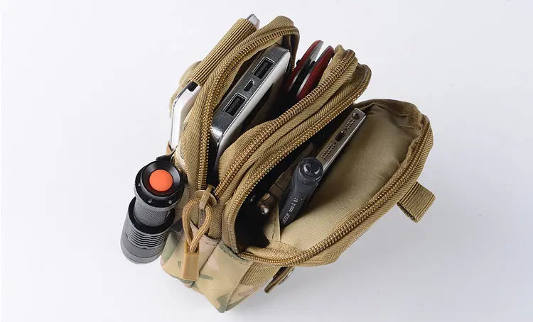 Molle Belt PouchMolle Belt Pouch
Application Position: WaistMaterial: PolyesterStyle: Outdoor sportsFunction: Tactical purse, cell phone package, zero walletUse: camping &hikingNSO Gear