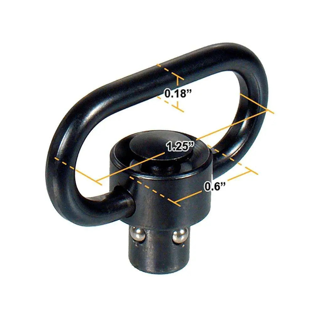 QD Steel Swivel, 1.25" with Loop NSO Gear rail