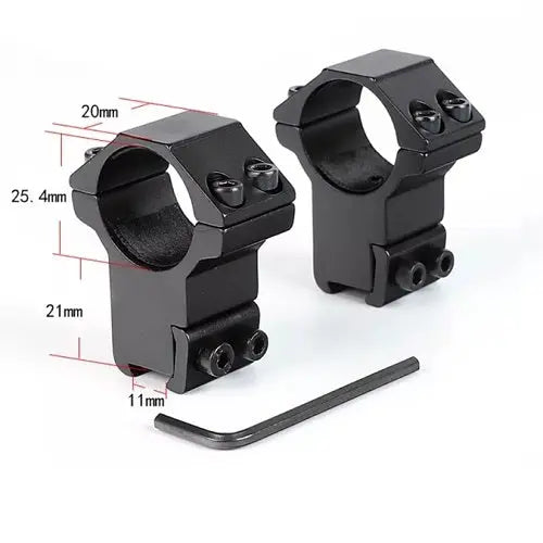 Scope Rings - High Profile 2 x 21mm NSO Gear weaver rings