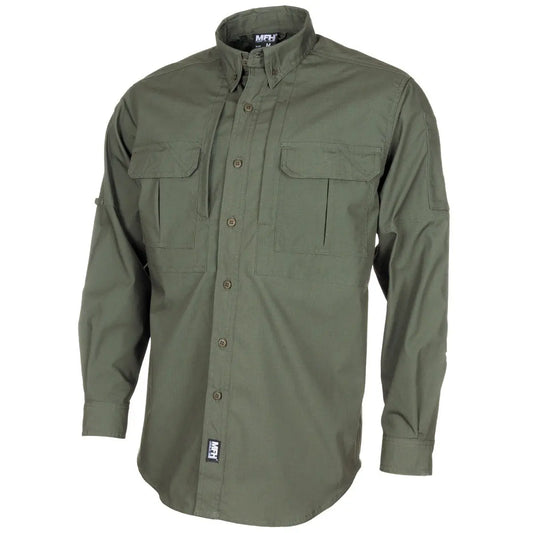 Shirt, "Attack", long-sleeved, OD green, Teflon, Rip Stop NSO Gear