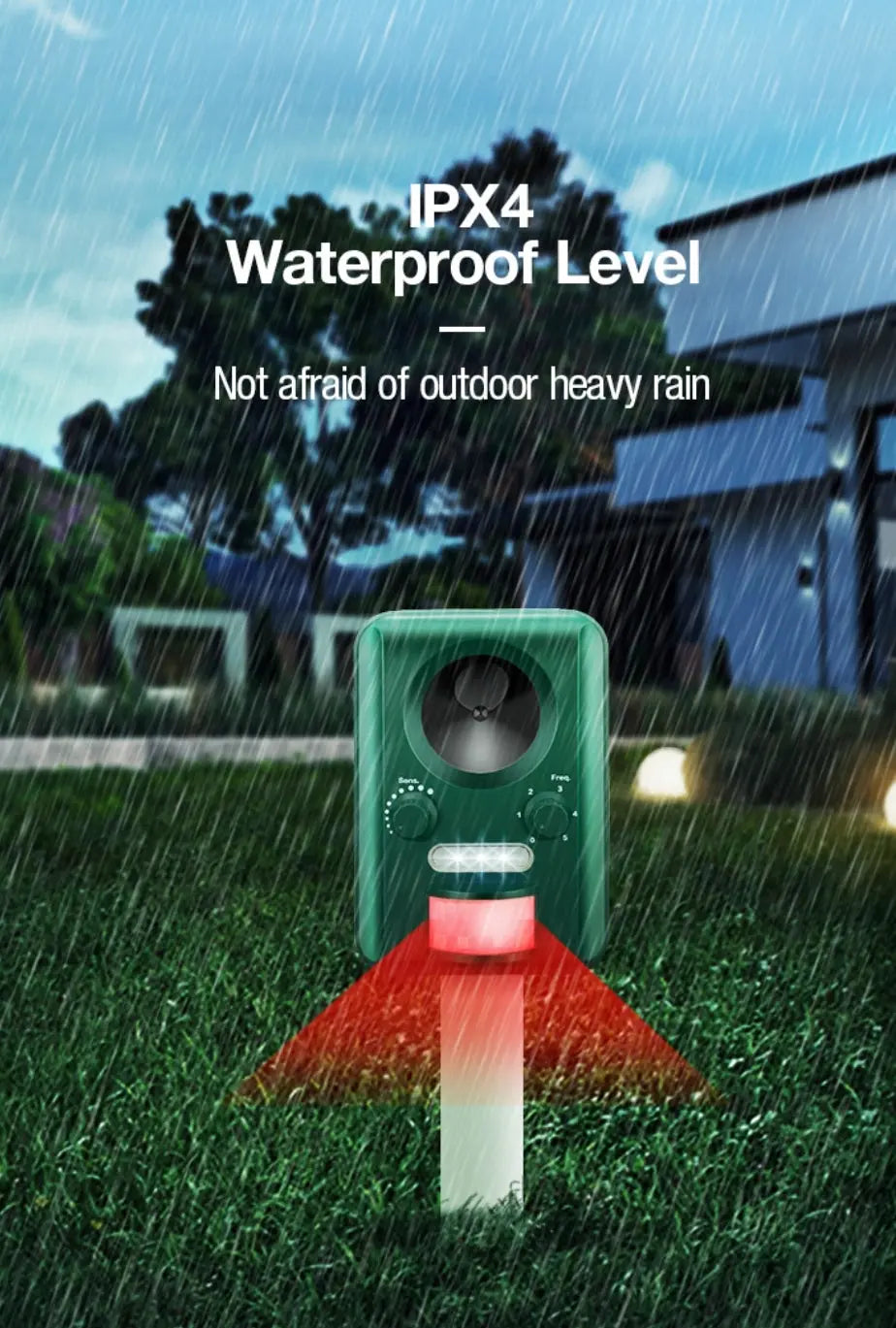 Solar ultrasonic bird-pet repeller NSO Gear pest repellent