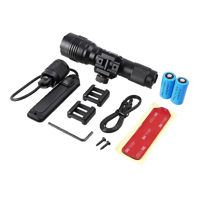 Tactical flashlight with remote switch 1000Lm NSO Gear Tactical Flashlight rail