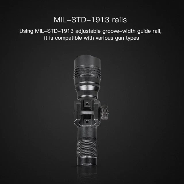 Tactical flashlight with remote switch 1000Lm NSO Gear Tactical Flashlight rail
