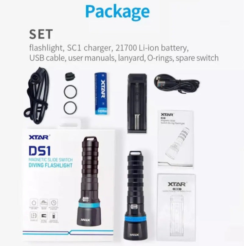 XTAR DS1 - 1000Lm Diving Flashlight NSO Gear diving flashlight