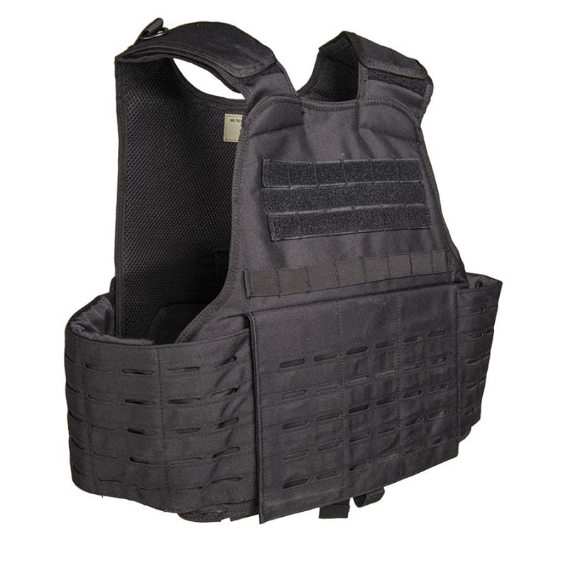 Mil-Tec® Tactical Vest Laser-cut Carrier Vest - Black NSO Gear Tactical Vests