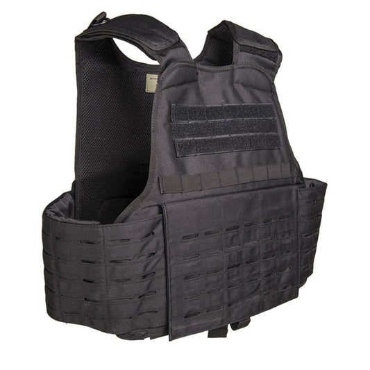 Mil-Tec® Tactical Vest Laser-cut Carrier Vest - Black NSO Gear Tactical Vests