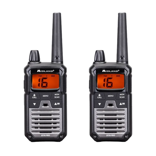 Midland XT70 Pro Two Way Radio - Professional Walkie Talkies (Pair)