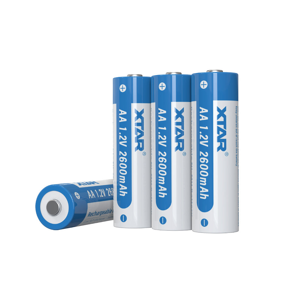 XTAR AA 1.2 V 2600 mAh Ni-MH Rechargeable Battery – Pack of 4 NSO Gear Batteries
