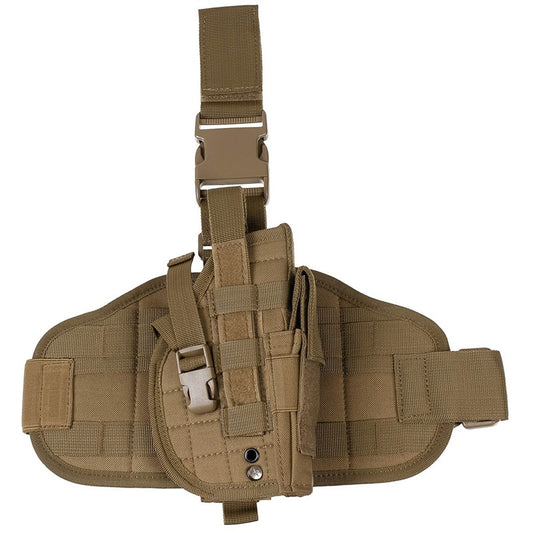 MFH Leg Holster, "MOLLE", right, coyote tan NSO Gear Gun Holsters