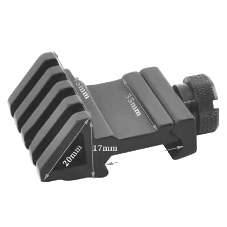 45 Degree picatinny rail offset 20mm
