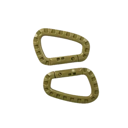 Mil-Tec ABS Tactical Carabiners Coyote 2-pack - Συνδετικοί Κρίκοι Πλαστικοί Τακτικοί